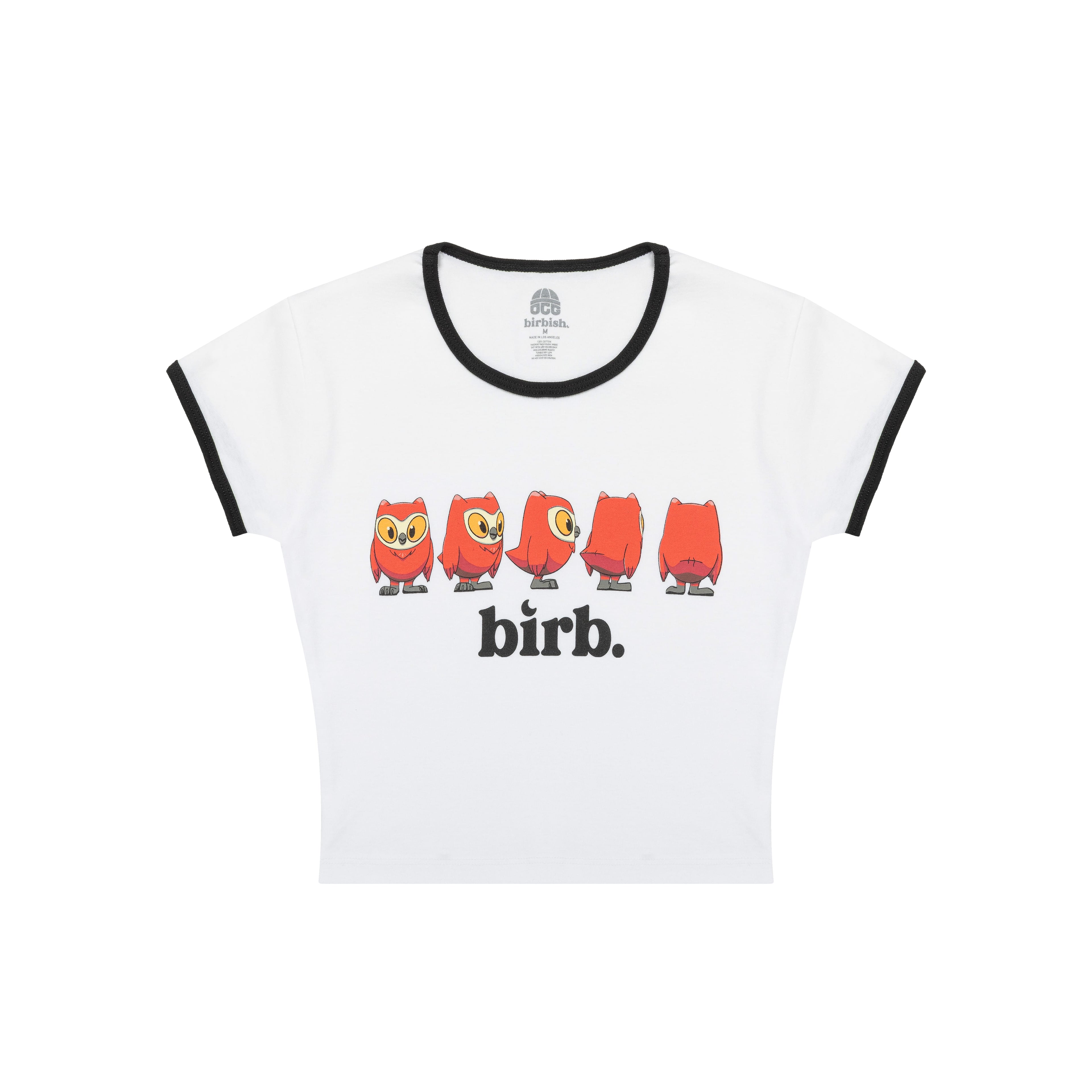 birb Ringer Tee in Red/Black