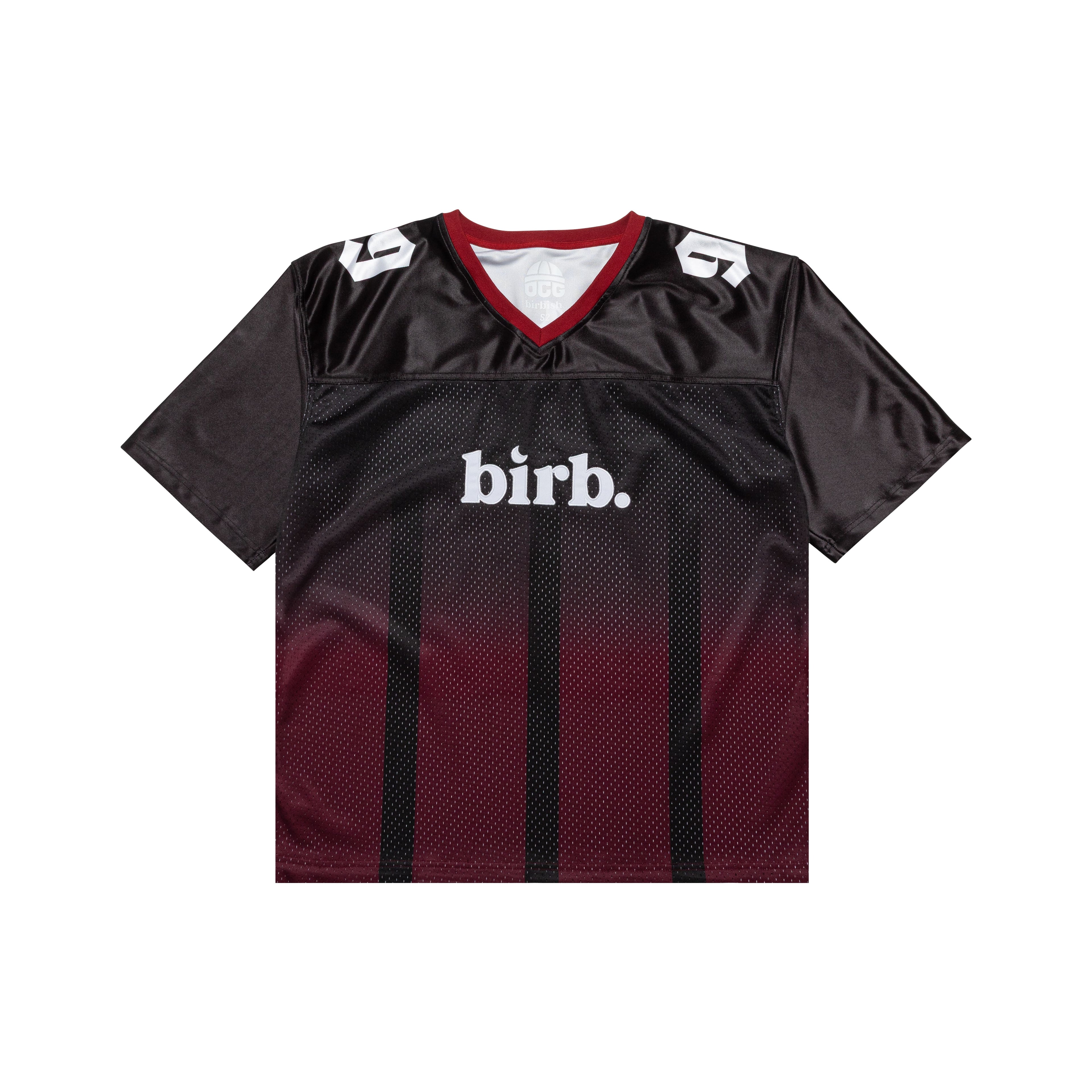 birb Mesh Jersey in Black/Burgundy