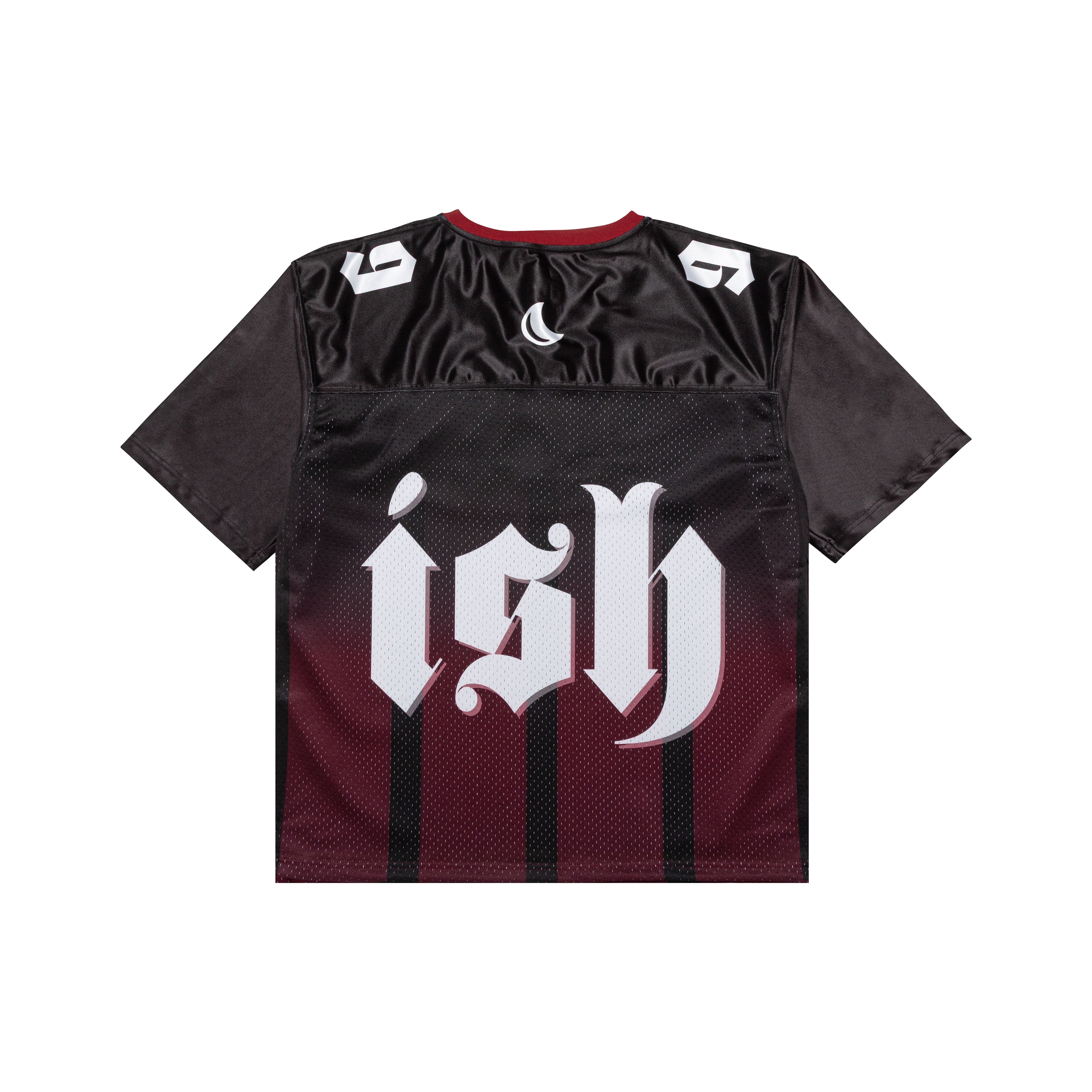 birb Mesh Jersey in Black/Burgundy