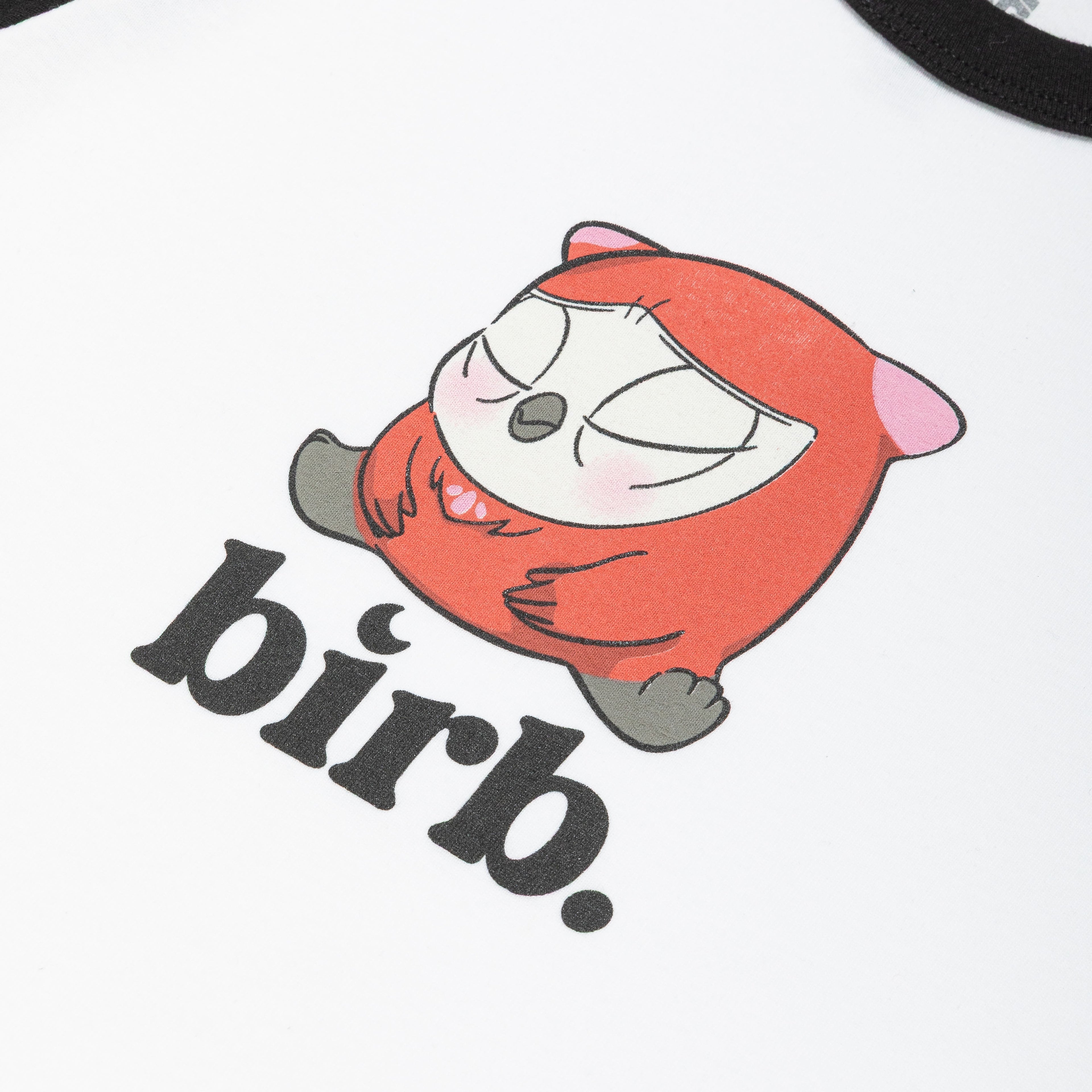birb Raglan Tee in Red/Black