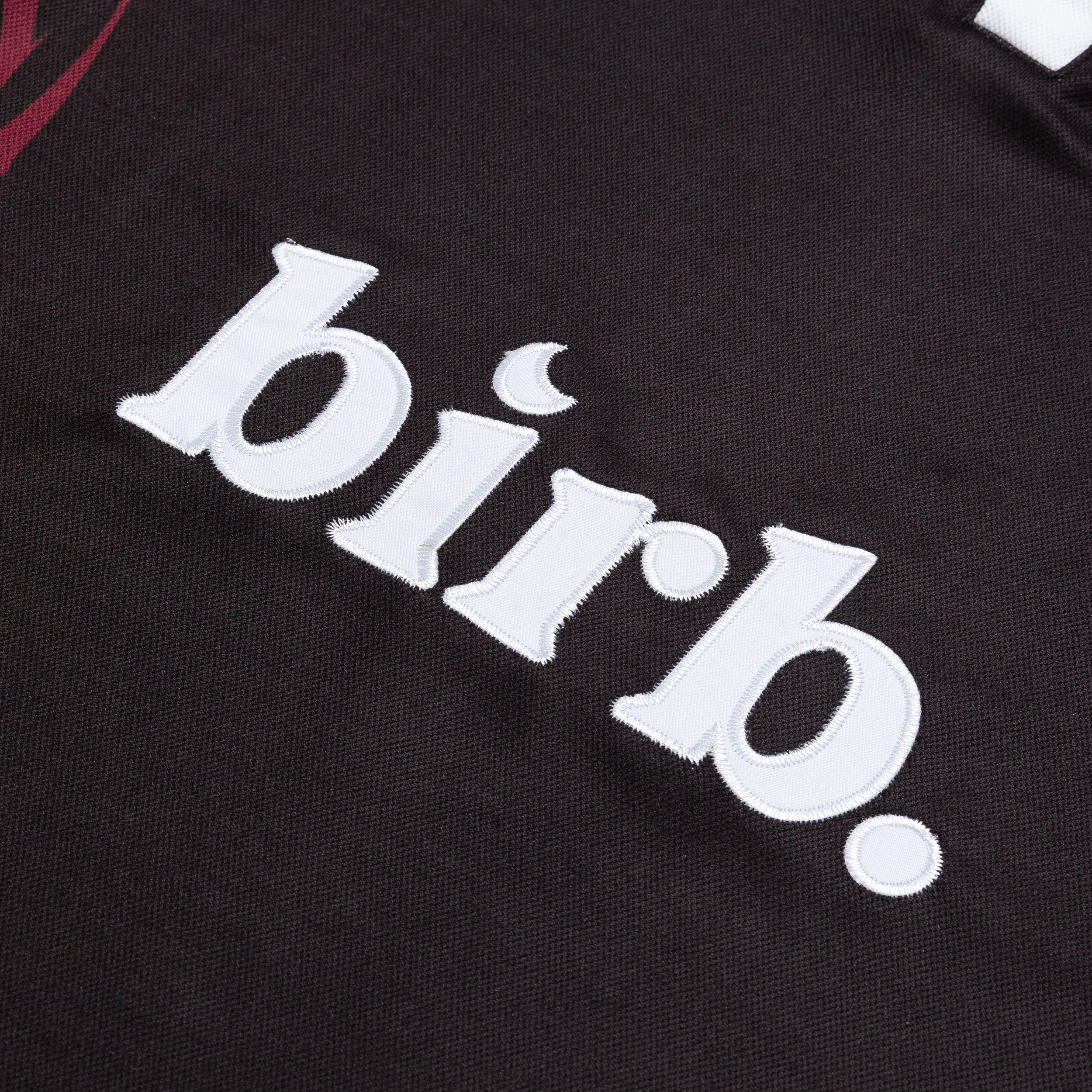 birb Rugby Jersey in Black/Burgundy