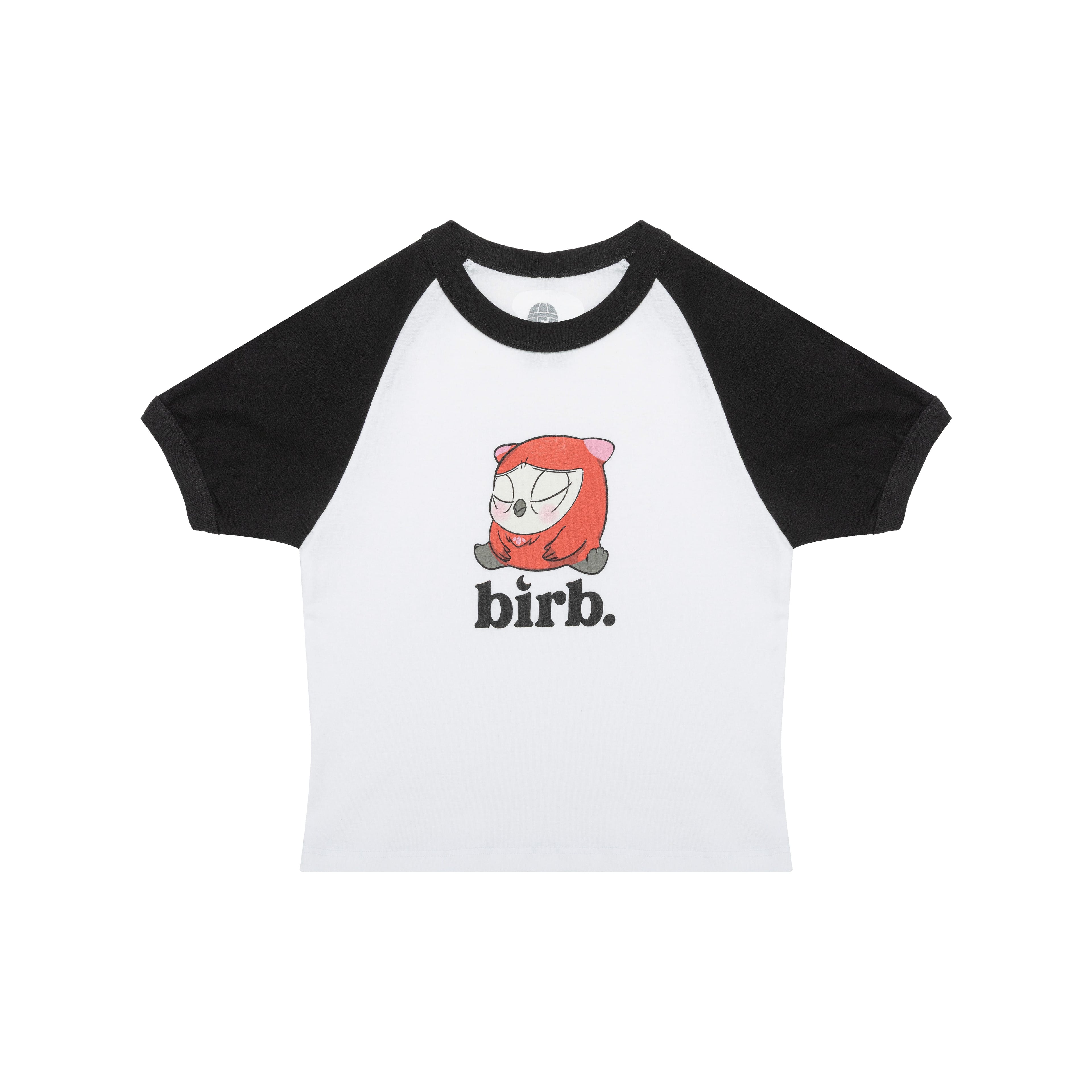 birb Raglan Tee in Red/Black