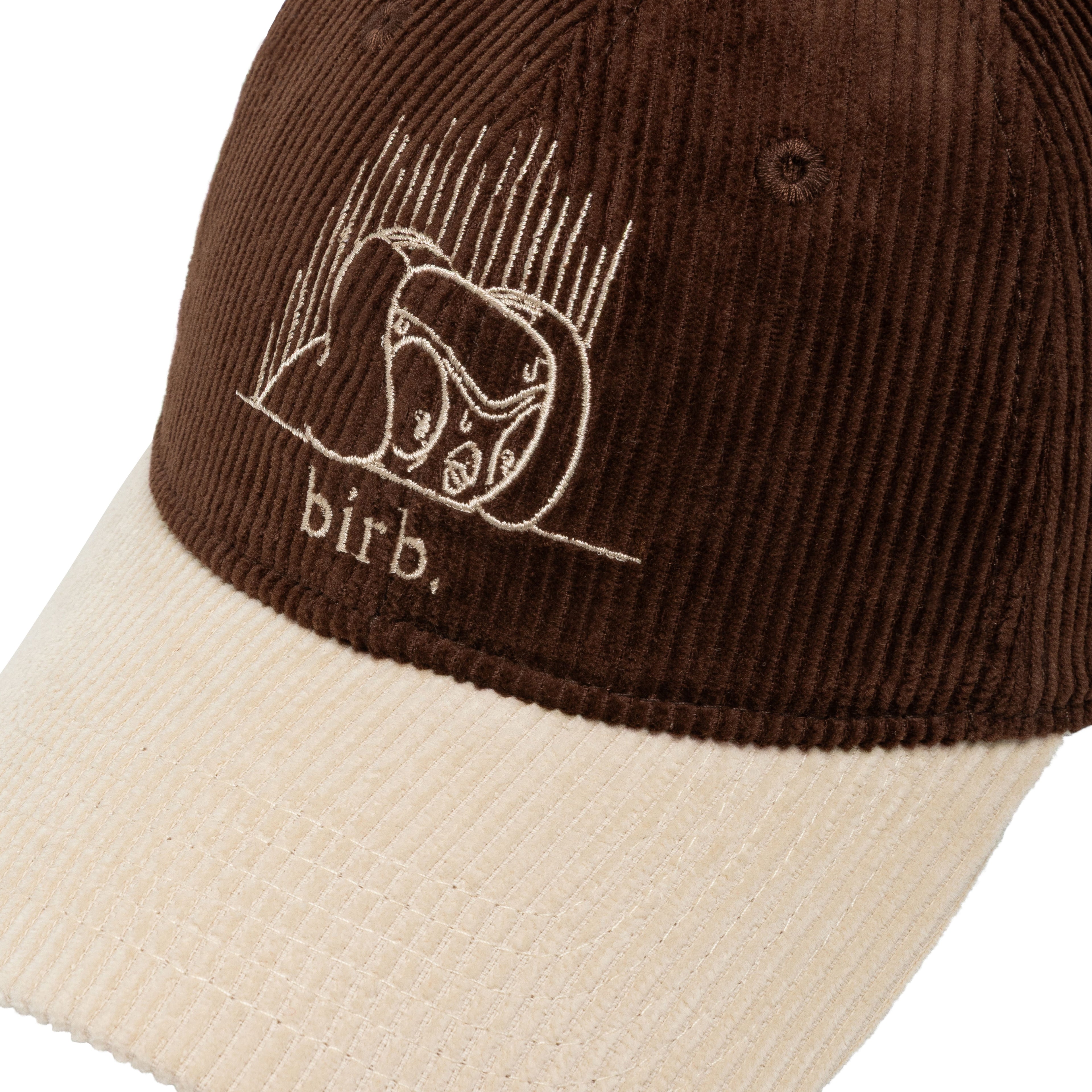 birb Corduroy Cap in Brown/Cream