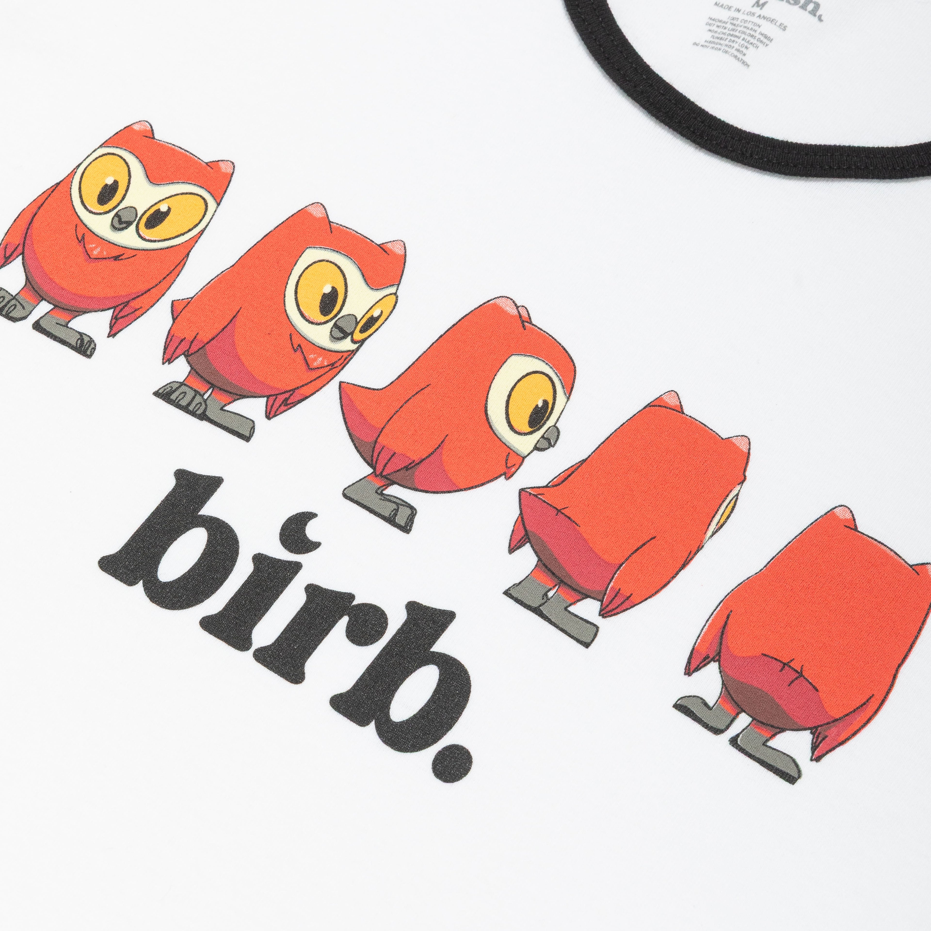 birb Ringer Tee in Red/Black