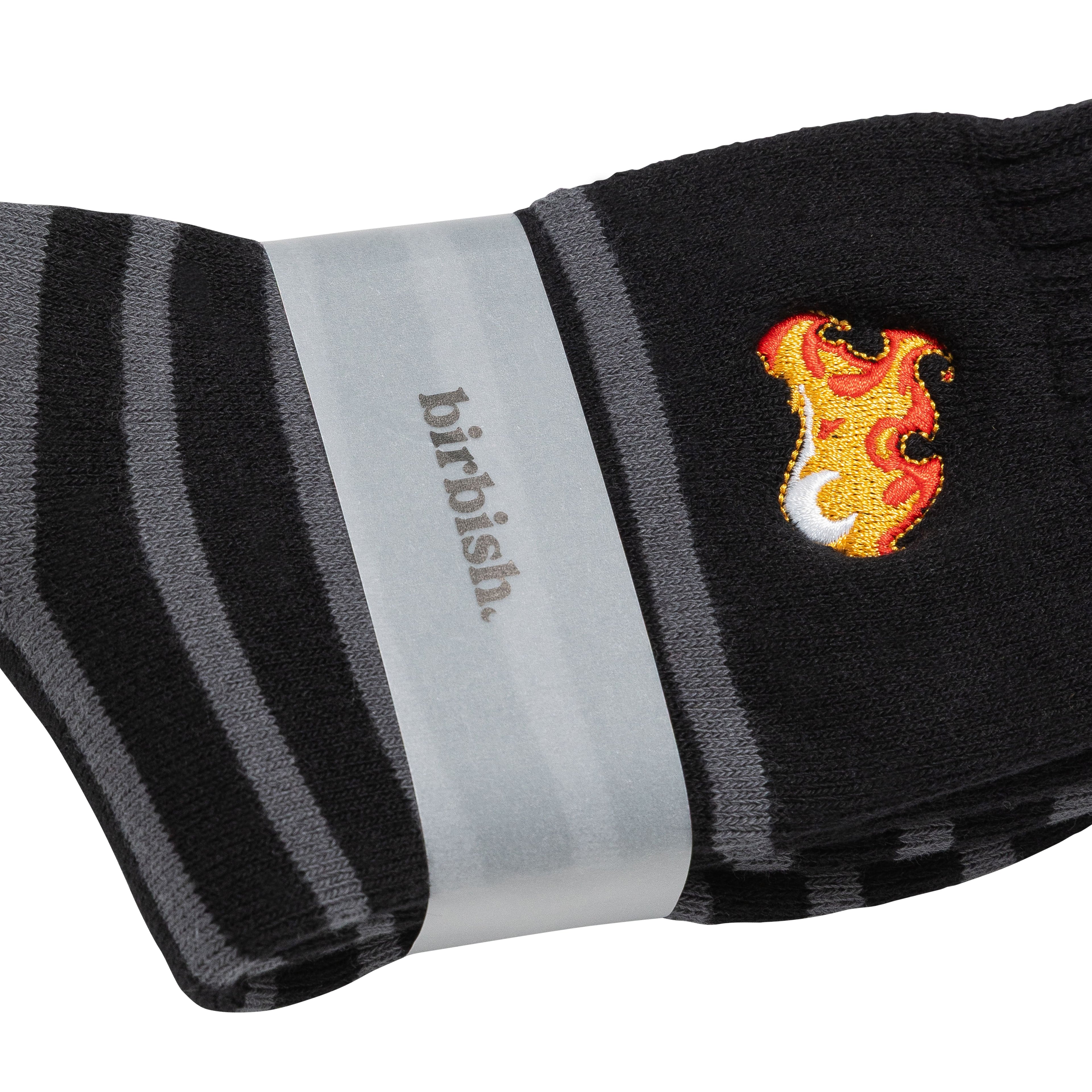 birb Fire Socks in Black/Grey