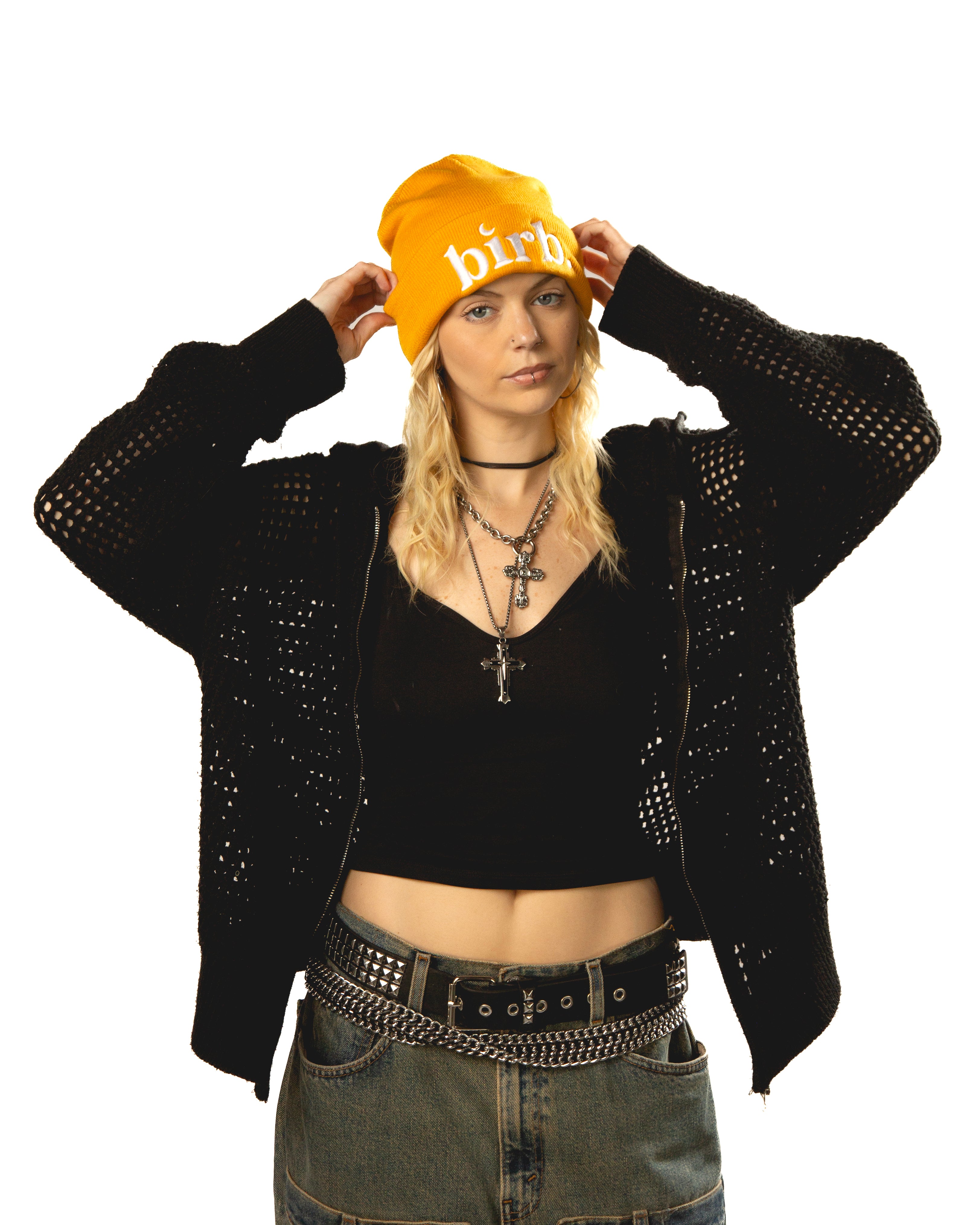 birb Beanie in Mustard