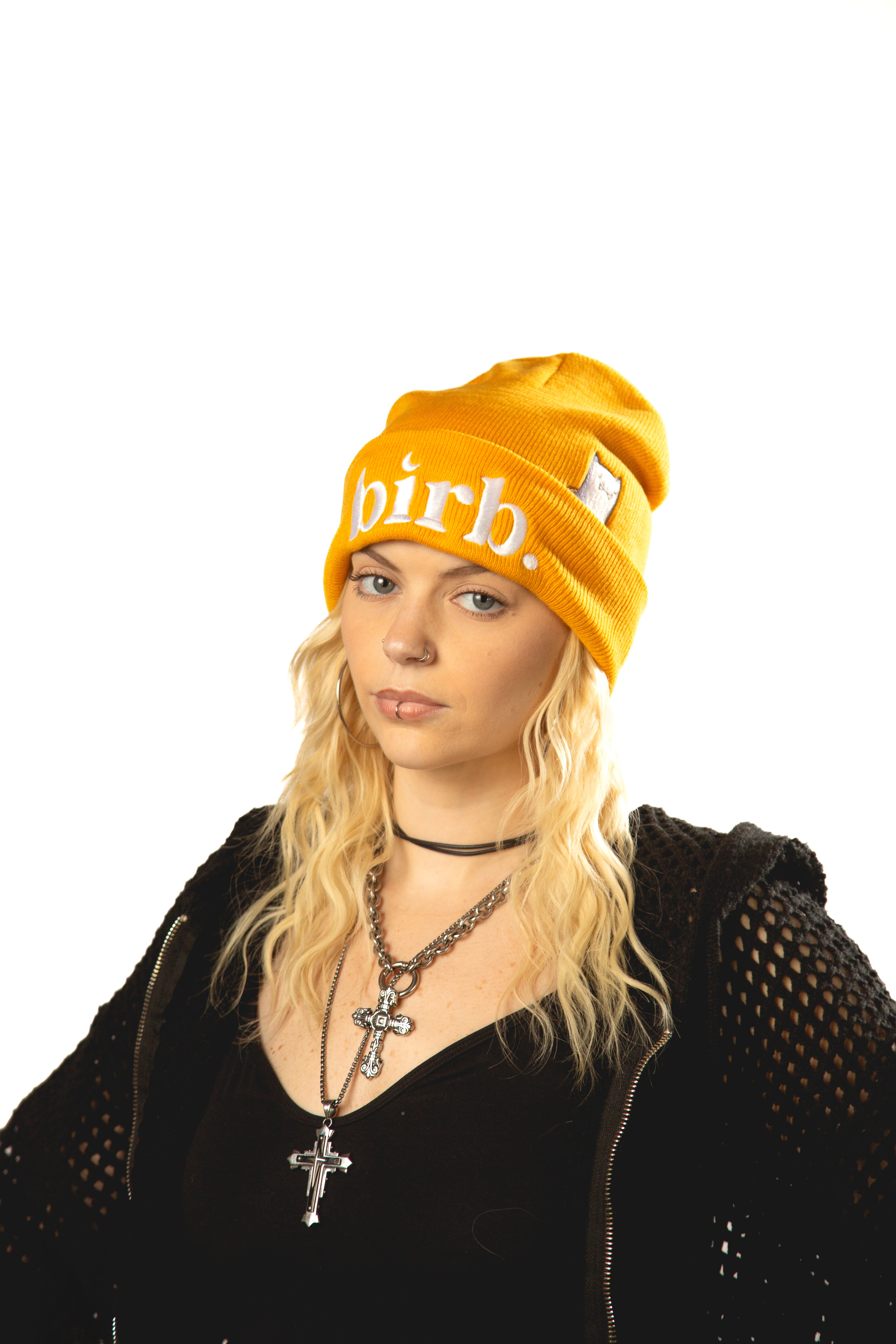 birb Beanie in Mustard