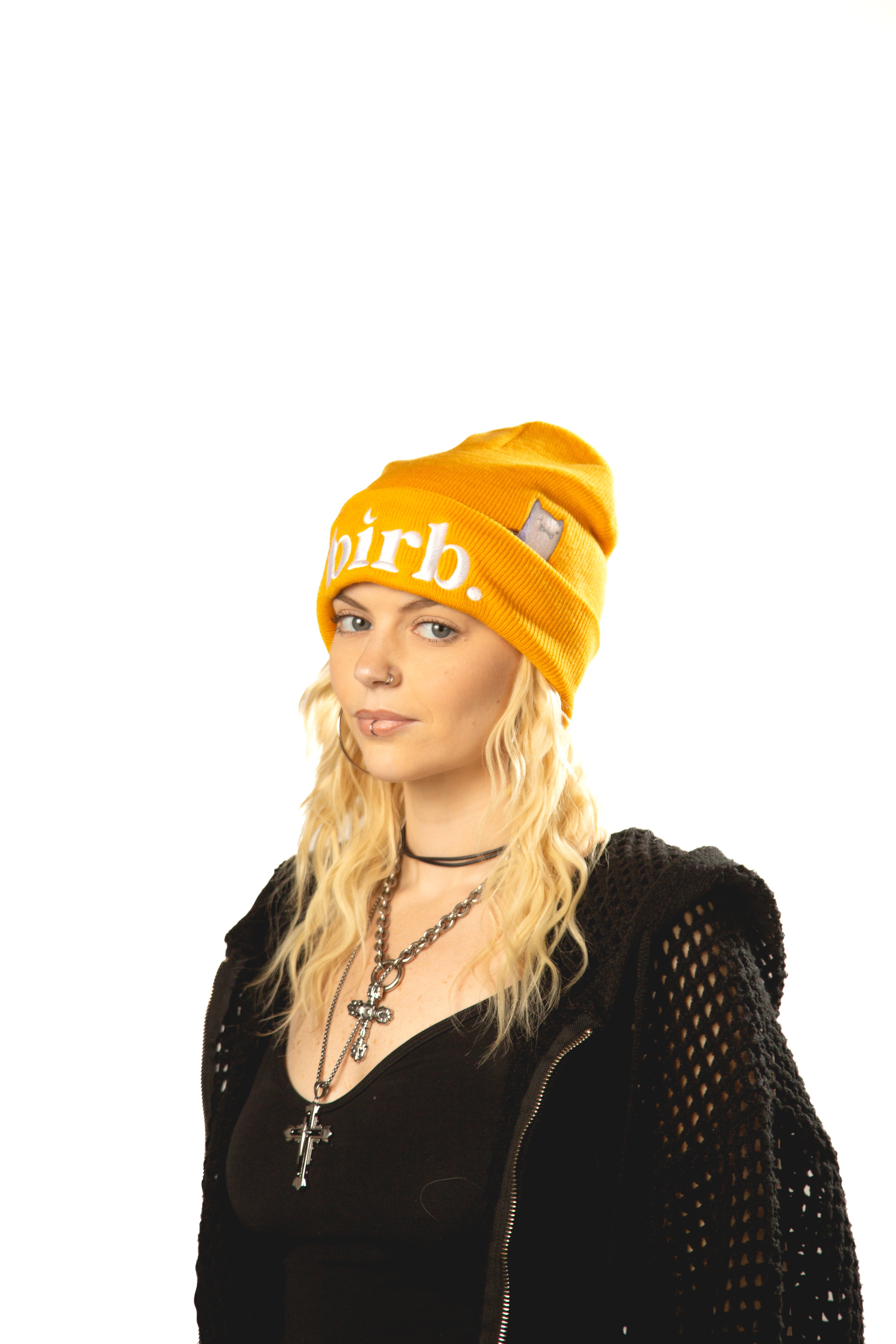 birb Beanie in Mustard