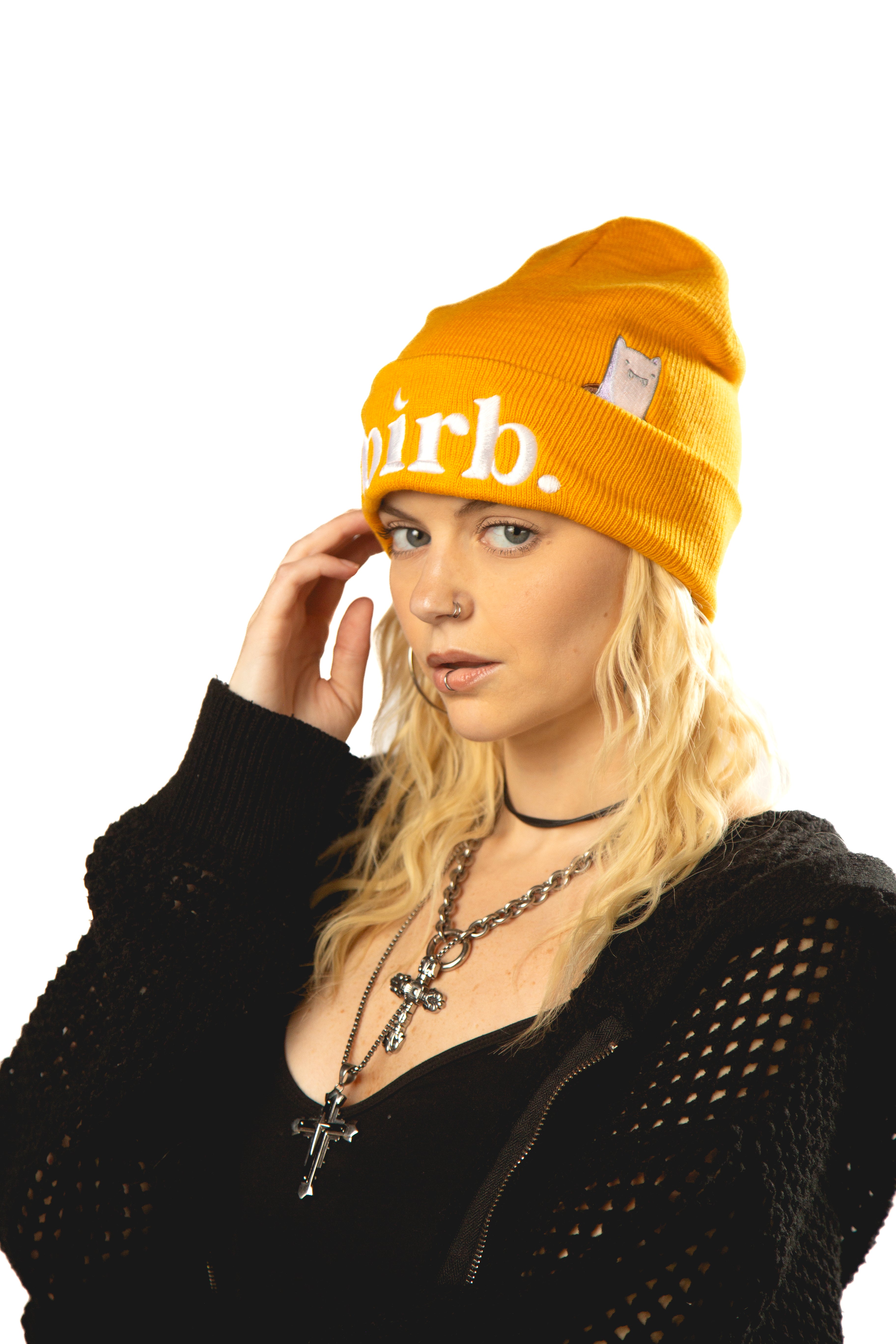 birb Beanie in Mustard